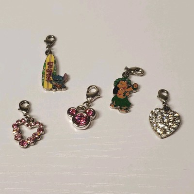 Vintage Walt Disney World Lilo and Stitch, Mickey Custom Charms - Set of 5-image