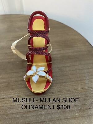 Retired Disney Theme Park Shoe Ornament - Mushu Mulan Exc Cond 3”Hx1 3/4Wx3”D-image
