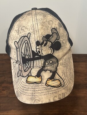 Disney Parks Steamboat Willie Baseball Hat Cap Walt Disney World Adjustable Adlt-image