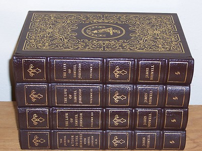 Easton Press LIFE OF SAMUEL JOHNSON Boswell 4 vols Journal Tour to the Hebrides-image
