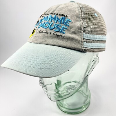 Minnie Mouse Walt Disney World Adult Vtg Ball Cap Hat strapback Blue-image