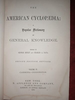 The American Cyclopedia Popular Dictionary Of General Knowledge  Vol. IV  2nd Ed-image