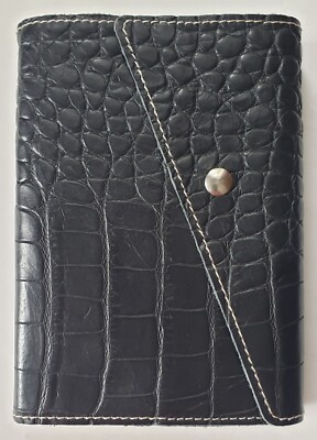 Francesco Lionetti Handmade Italian Leather Bound Journal w/Blank Note Pad NEW-image