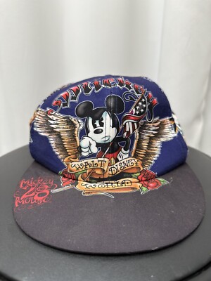 Disney Walt Disney World Mickey Mouse Purple Hat Honor Glory 1928 Adult Size -image