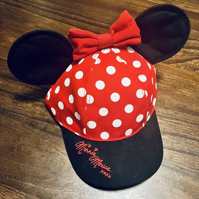 Walt Disney World Minnie Mouse Snapback Hat Youth New Without Tags Excellent-image