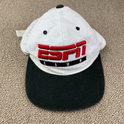 ESPN Club Hat Strapback Cap White Red Walt Disney World Goofys Hat Co VTG-image