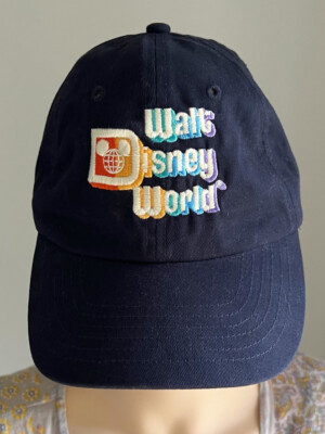 Disney Parks Walt Disney World  Logo Hat Baseball  Cap Blue Rainbow-image