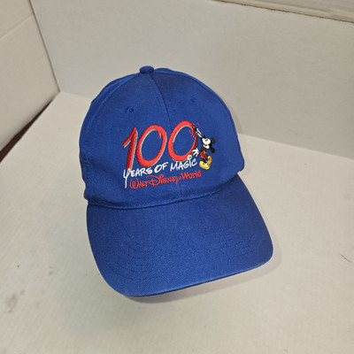 Walt Disney World 100 Years Blue Adjustable Strapback Hat EUC -image
