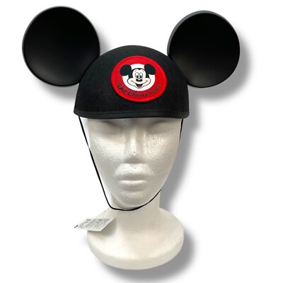 Walt Disney World Mickey Mouse Black Felt Hat Ears Original Disney Parks NEW-image