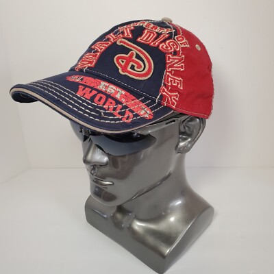 Disney Parks PROPERTY OF WALT DISNEY WORLD Red & Blue Baseball Hat Cap -image