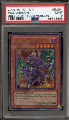 Yu-Gi-Oh! Vice Dragon Duel Disk Yusei Version Promo DDY1-EN001 PSA 9 Mint-image