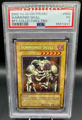 Yu-Gi-Oh! TCG PSA 3 Summoned Skull BPT-002 2002 Collectors Tin Limited Edition-image