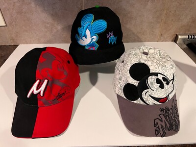 Walt Disney World Mickey Mouse Adult Unisex Baseball Hat Collection (3 Hats)-image