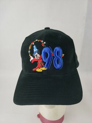 Walt Disney World Unisex Baseball Cap Hat Black Mickey Mouse 98 Embroidered OSFA-image