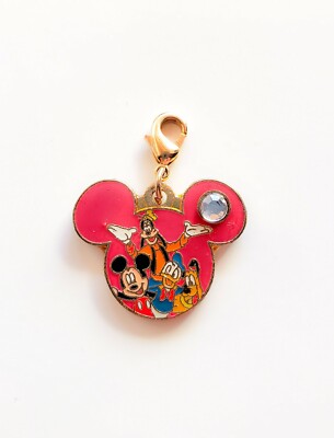WDW Disney Where Dreams Come True Mickey Goofy Donald Pluto Charm Zipper Pull-image