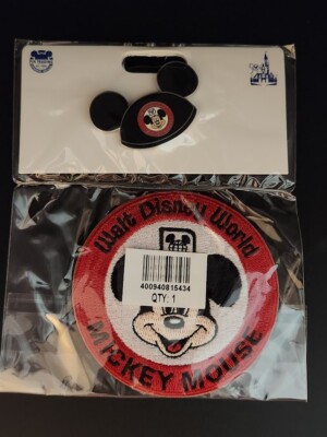 Disney WDW 50th Anniversary Mickey Mouse ears hat LE pin & patch set-image