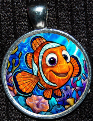 Finding Nemo Dory Fish Ocean Sea Disneyland WDW Disney Silver Pendant Necklace-image