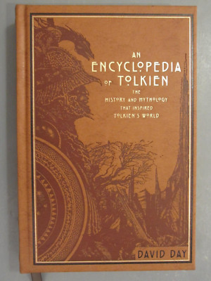 AN ENCYCLOPEDIA OF TOLKIEN By David Day Deluxe Leather Bound Illustrated-image