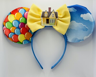 UP Russell House With Balloons Disney Pixar - MINNIE MOUSE Ears Headband NEW-image