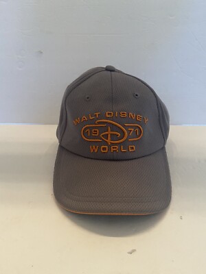 Disney Parks Gray Orange Walt Disney World 1971 Baseball Cap Hat -image