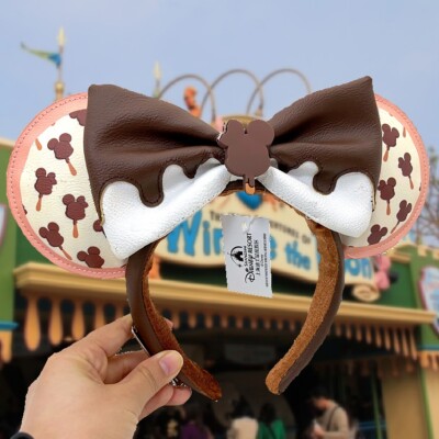 Hong Kong Disney Resort Loungefly Mickey Chocolate Bar Minnie Ears Headband-image