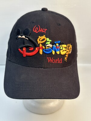 Walt Disney World Hat Adjustable SnapBack Black Raised Embroidery Mickey Mouse-image