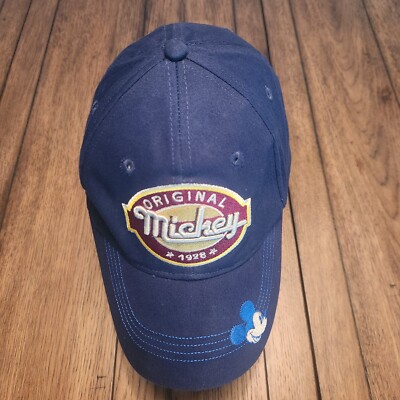 Mickey Mouse Walt Disney WDW 1928 Original Blue Adj. Cartoon Hat-image