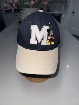 Vintage Mickey Mouse M Walt Disney World Parks Hat Cap Navy Blue-image