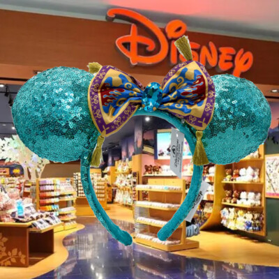 Palace Diamonds Gift Minnie Ears Classic Disney~Parks Green Queen Headband USA-image