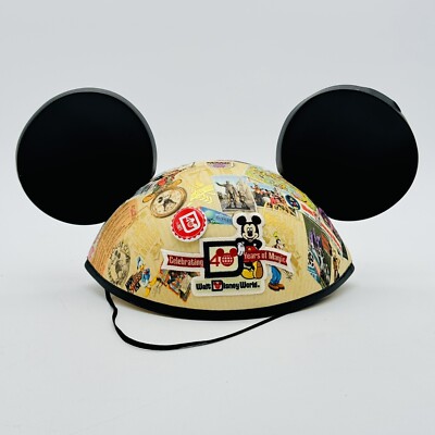Walt Disney World Mickey Ears Hat Celebrating 40 Years Of Magic! Adult Size RARE-image