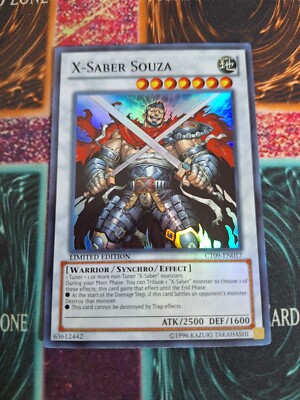 Yu-Gi-Oh! X-Saber Souza CT09-EN017 Limited Super Rare Near Mint-image