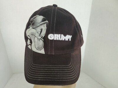 Walt Disney World Hat Grumpy Snow White Collectable Brown Adult Cap Small Flaw-image