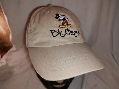 Big Cheese Mickey Mouse Vintage Walt Disney World Ball Cap Hat Tan Adjustable-image