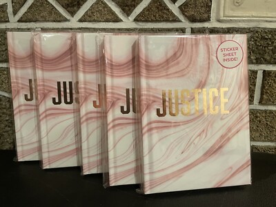 Justice Hard Cover Journal 96 Lined Sheets & Sticker Sheet 5 In x  7 In,  Lot  5-image