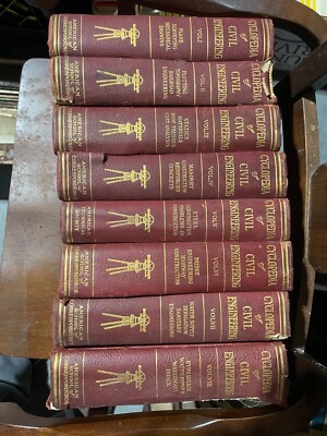 Antique Cyclopedia Encyclopedia of Civil Engineering 1908 HC Leather CompleteSet-image