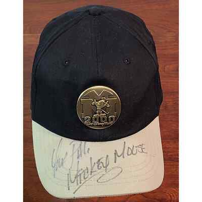 Vintage 2000 Walt Disney World Signed Mickey Mouse Strapback Hat Cap Disneyland-image