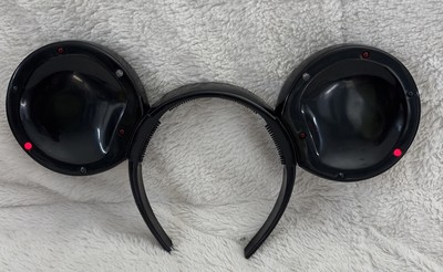 Vintage Disney Parks Mickey Blinking Lights Up Ears Black Headband-image