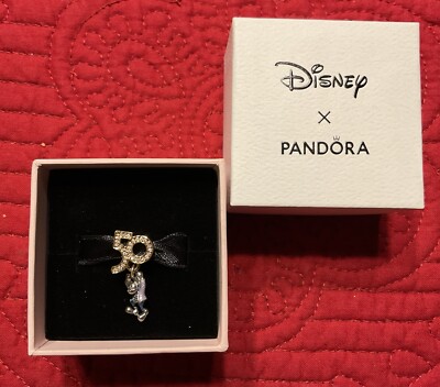 Disney Parks Pandora WDW 50th Anniversary Mickey Mouse Dangle Charm Gold 2021-image