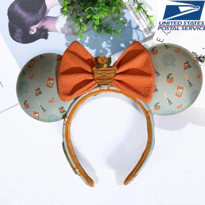 US Ship Disney Orange Bird Loungefly Epcot Flower Garden Minnie Ears Headband-image