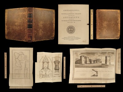 1785 Archaeology Irish Ship Temples ROME Colosseum Zingara Gypsy Archery Druids-image