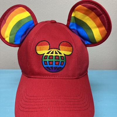 Walt Disney World Mickey Mouse Baseball Style Hat with Rainbow Ears Licensed Cap-image