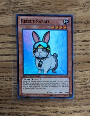 Rescue Rabbit YUGIOH CT09-EN015 Limited Edition Holofoil Super Rare LP-image