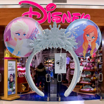 Disney'Parks Anna Elsa Frozen Snowflake Loungefly Minnie Ears NWT Gift Headband-image