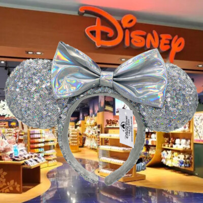 Silver Minnie Ears Mickey Cinderella Magic Mirror Disney- Parks Headband-image