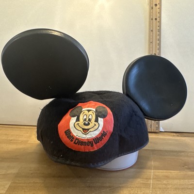 Mickey Mouse Ears Felt Plastic Hat Cap Vintage Walt Disney World USA Jacobson-image