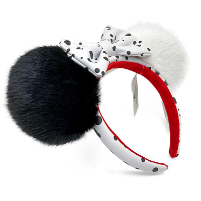 101 Dalmations Cruella Disney-Parks Faux Fur Plush Ears Headband-image