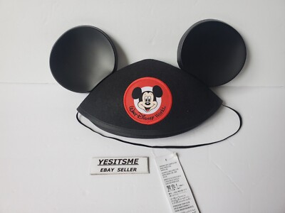 Walt Disney World Mickey Mouse Black Felt Hat Ears Disney Parks Hat Adult Size -image