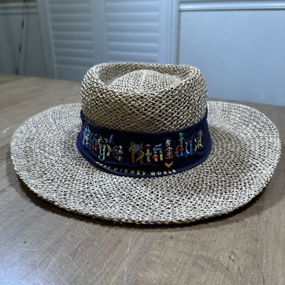 Walt Disney World Magic Kingdom Straw One Size Brim Sun Hat Embroidered Vacation-image