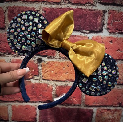 Disney  WDW 50th Anniversary Jeweled Minnie Mouse Headband Ears MOS READ!!-image