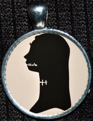Nightmare before Christmas Sally Skellington Disney WDW Silver Pendant Necklace-image